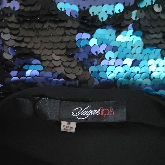 Sugar Lips Multi Color Sequin Lined Mermaid  Tank - Picture 12 of 15